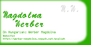 magdolna werber business card
